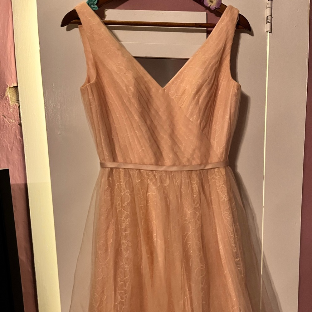 Sleeveless Tulle over lace Dress